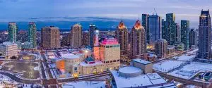 An aerial view of the city of toronto in the winter. An aerial view of the city of toronto in the winter.